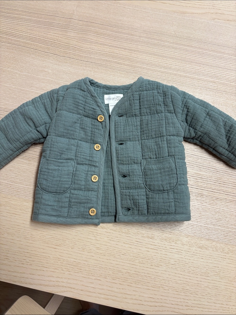 Teal Quilted Kids Puffer Jacket